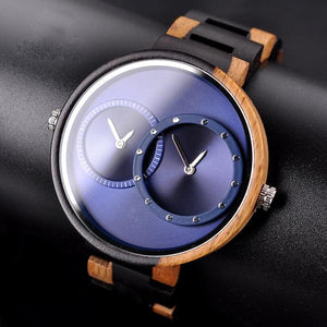 Dual Time Zone Quartz Wristwatch