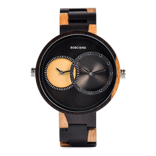 Dual Time Zone Quartz Wristwatch