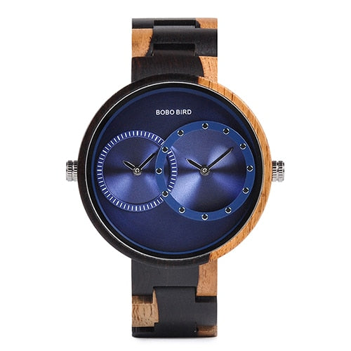 Dual Time Zone Quartz Wristwatch